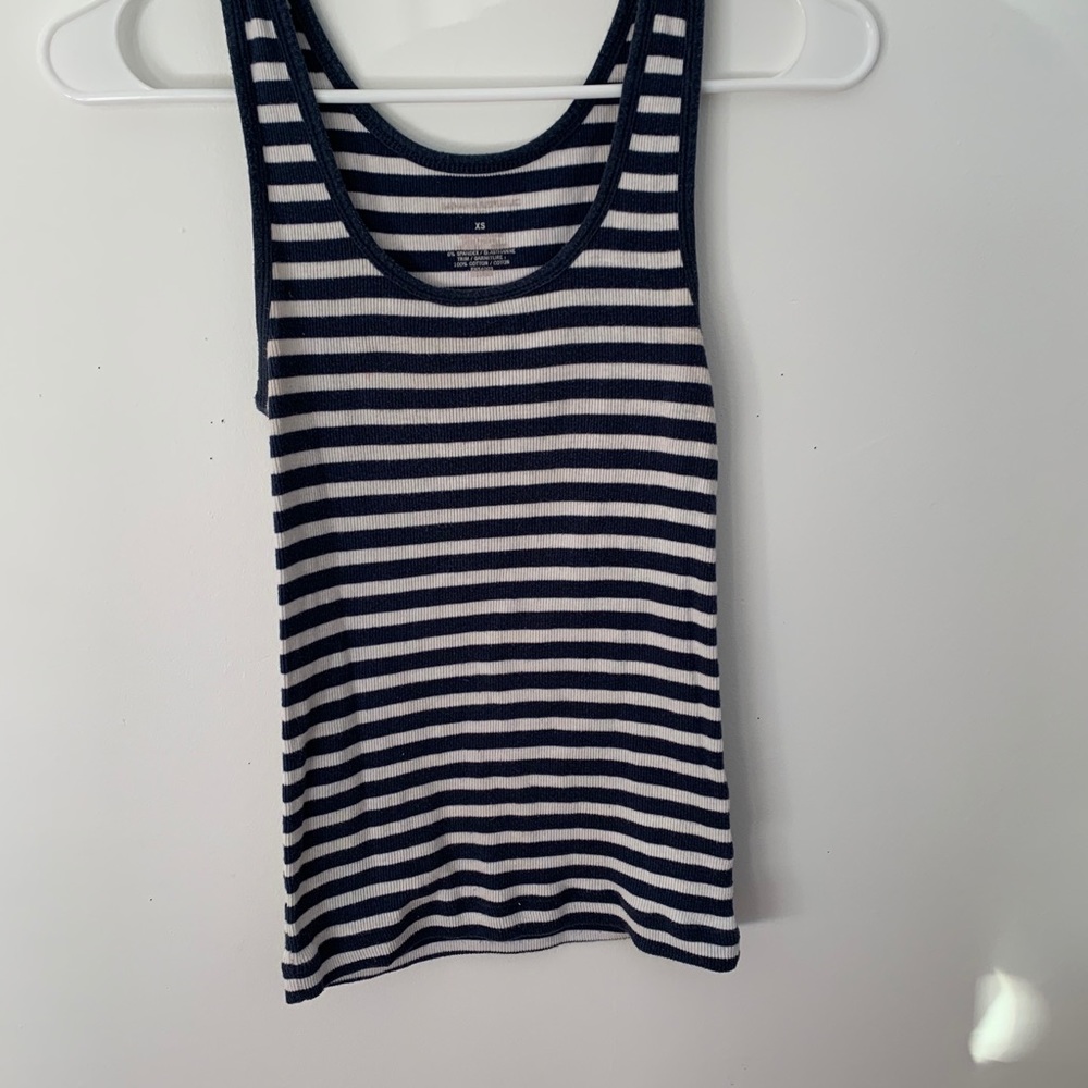 Banana Republic tank top. Striped blue and white